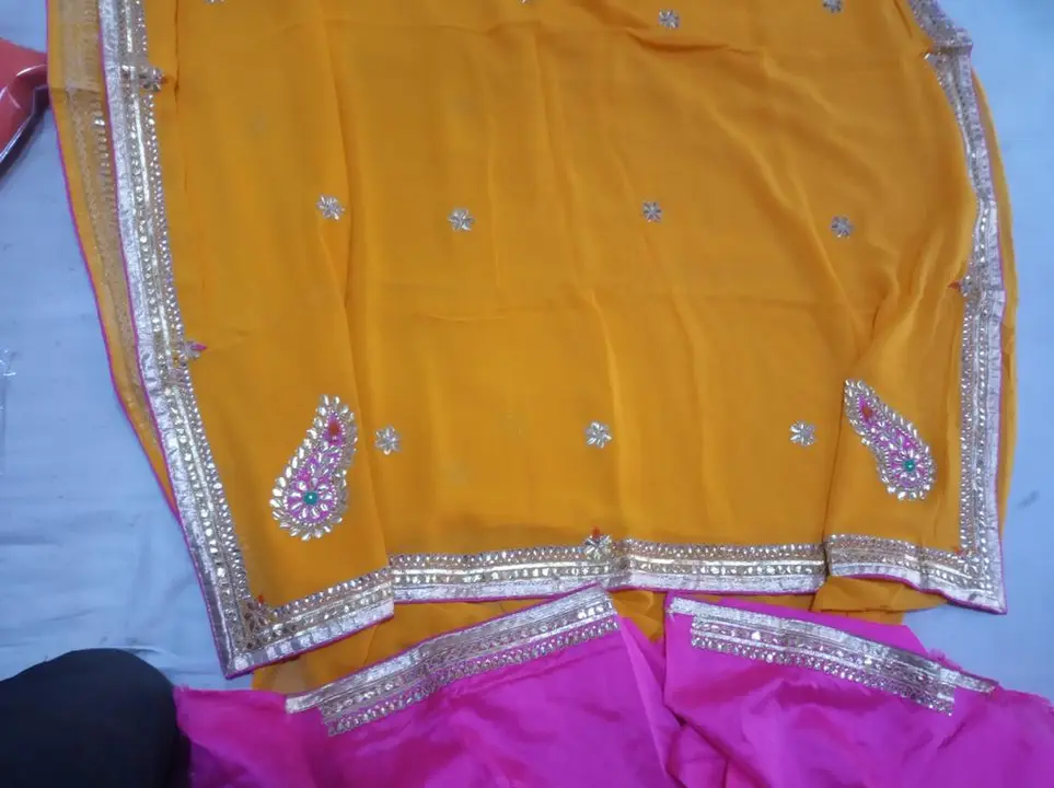 Gorget fabric, gotta Patti work uploaded by jai guru kripa on 12/26/2023