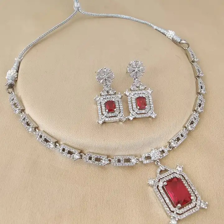 American Diamond Necklace  uploaded by NIPHU & CHAHU VLOGS  on 12/26/2023