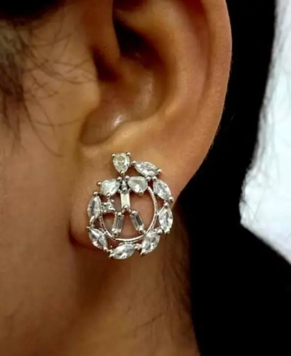 Cubic zirconia stud earrings  uploaded by CULTURE on 12/26/2023