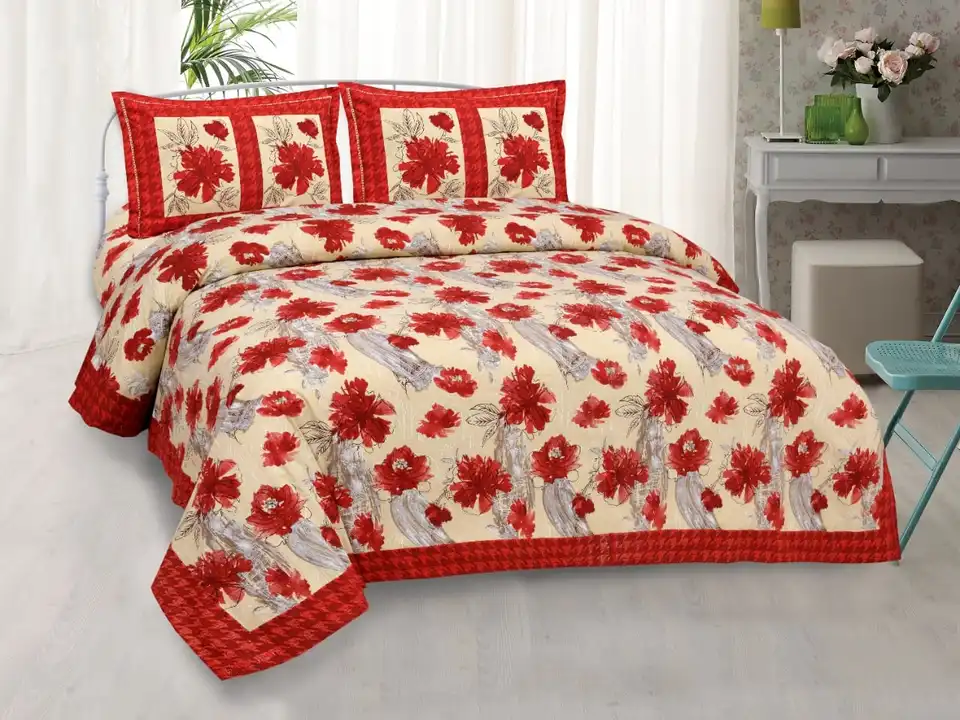Cotton bedsheet 100*108  uploaded by Dnd febrics on 12/26/2023