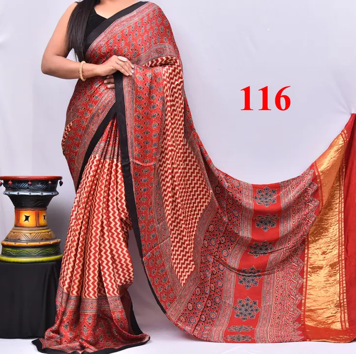 Product uploaded by S.A AJARAKH HEND BALOCK PARINT SAREE on 12/27/2023