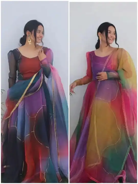 Georgette gown uploaded by SWAGHOSH on 12/27/2023