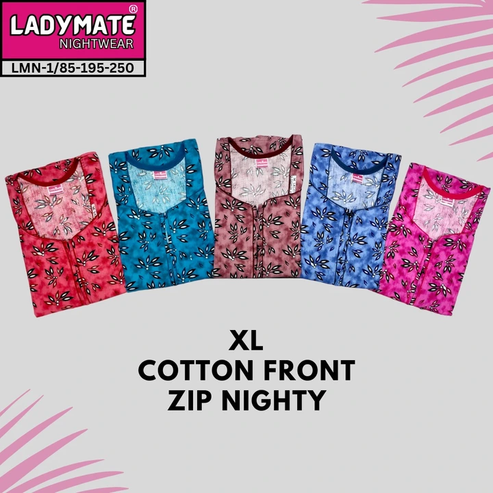 Post image Hey! Checkout my new product called
xL COTTON FRONT ZIP NIGHTY.
