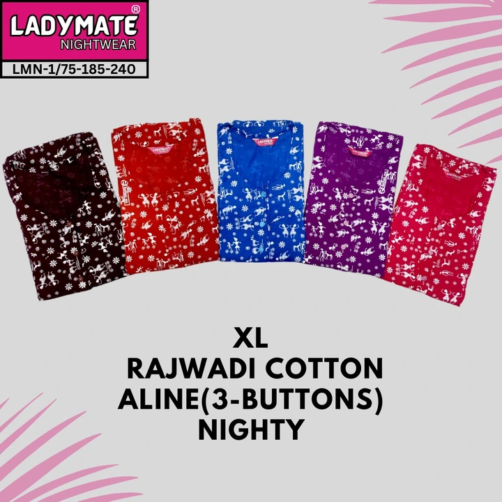 Post image Hey! Checkout my new product called
XL RAJQADI COTTON A LINE NIGHTY.