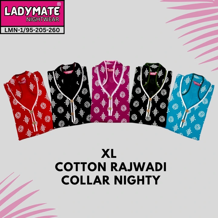 XL COTTON RAJWADI COLLAR NIGHTY uploaded by business on 12/27/2023