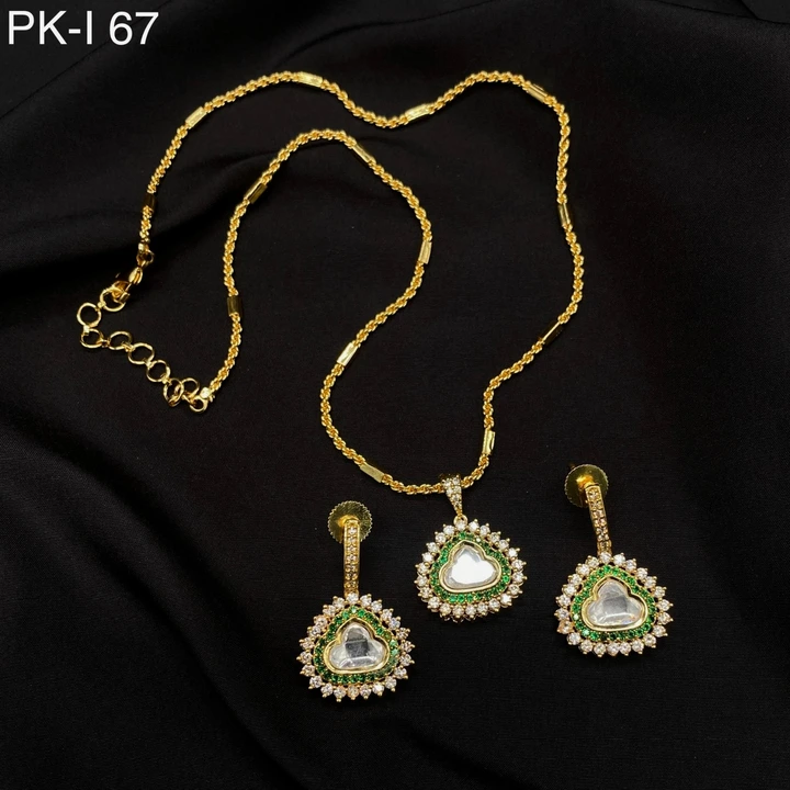 Ad kundan pandant necklace set  uploaded by business on 12/27/2023
