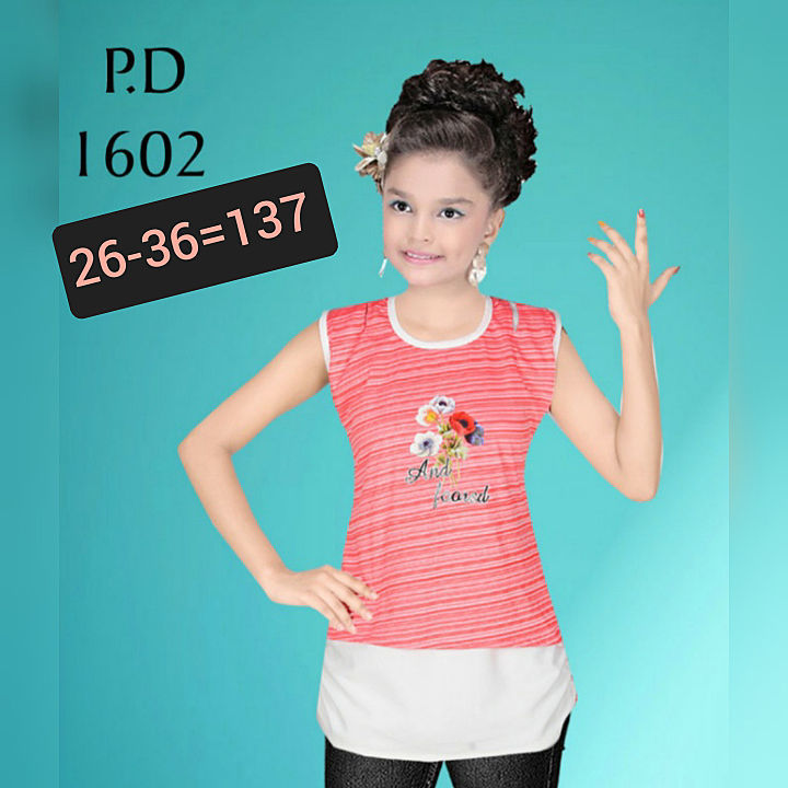 EXCLUSIVE IMPORTED FABRIC WESTERN SHORT TOP FOR KIDS SIZE 26-36 = 6 PIECES uploaded by business on 7/18/2020