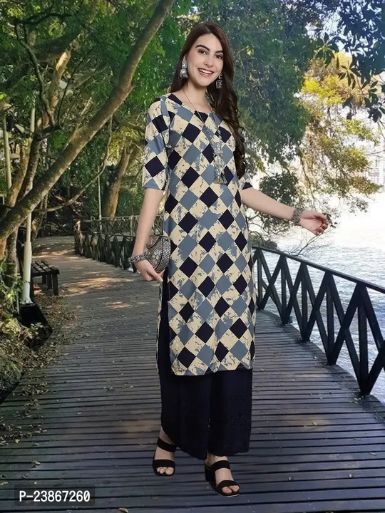 Stylish Crepe Stitched Kurti For Women
 uploaded by business on 12/27/2023