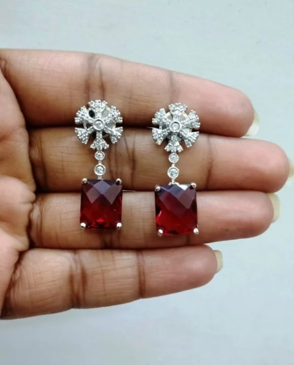 Premium quality Cubic zirconia earrings  uploaded by business on 12/27/2023