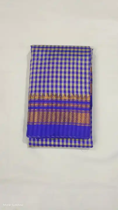 Pure Silk sarees with contrast blouse  uploaded by Aadhya Sarees on 12/27/2023