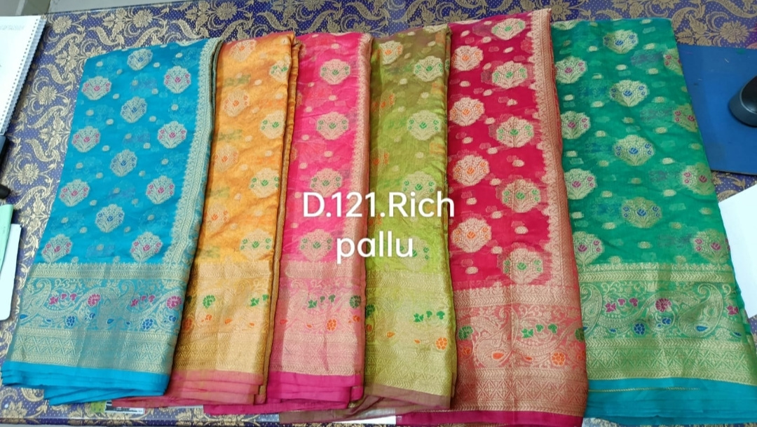 ORGANZA sarees  uploaded by business on 12/27/2023