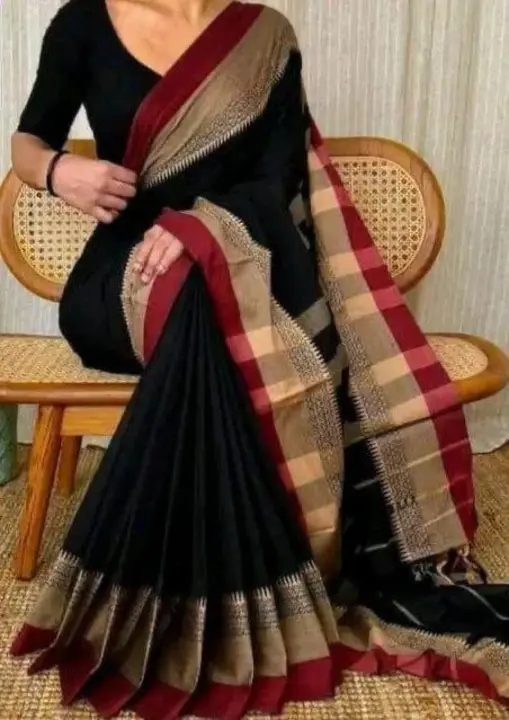 Puspa khadi cotton saree uploaded by Santipur saree on 12/28/2023