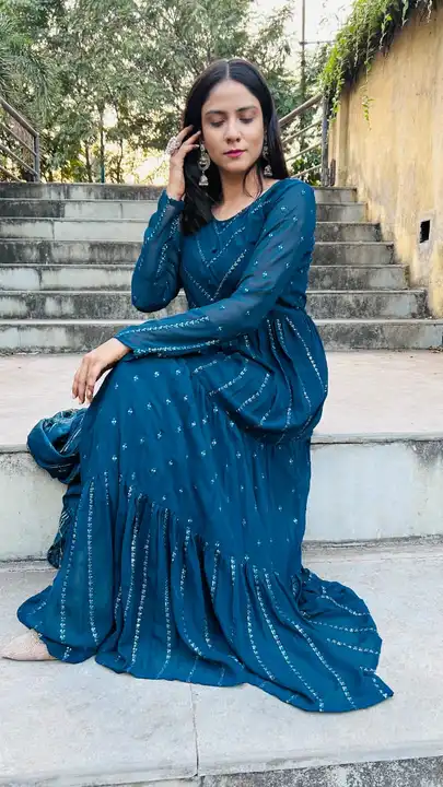 Premium Layer Gown with Dupatta and Embroidery work  uploaded by Vihu fashion on 12/28/2023