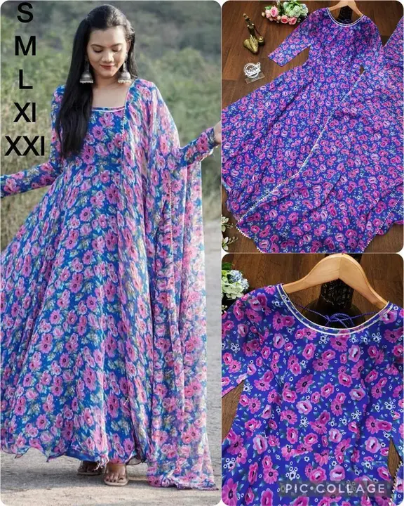 *launching New 💃🏻 flower 🌸 Maxy gown with Dupatta 😍*

Featuring Solid fox Georgette Maxi Dress W uploaded by Divya Fashion on 12/28/2023