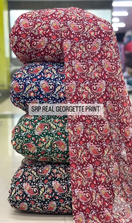 Georgette print big pana uploaded by Huma fabrics on 12/28/2023