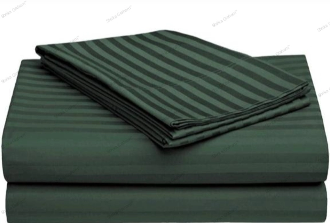 Plain satin stipes bedsheet uploaded by Shyam Sunder & Co. on 12/28/2023