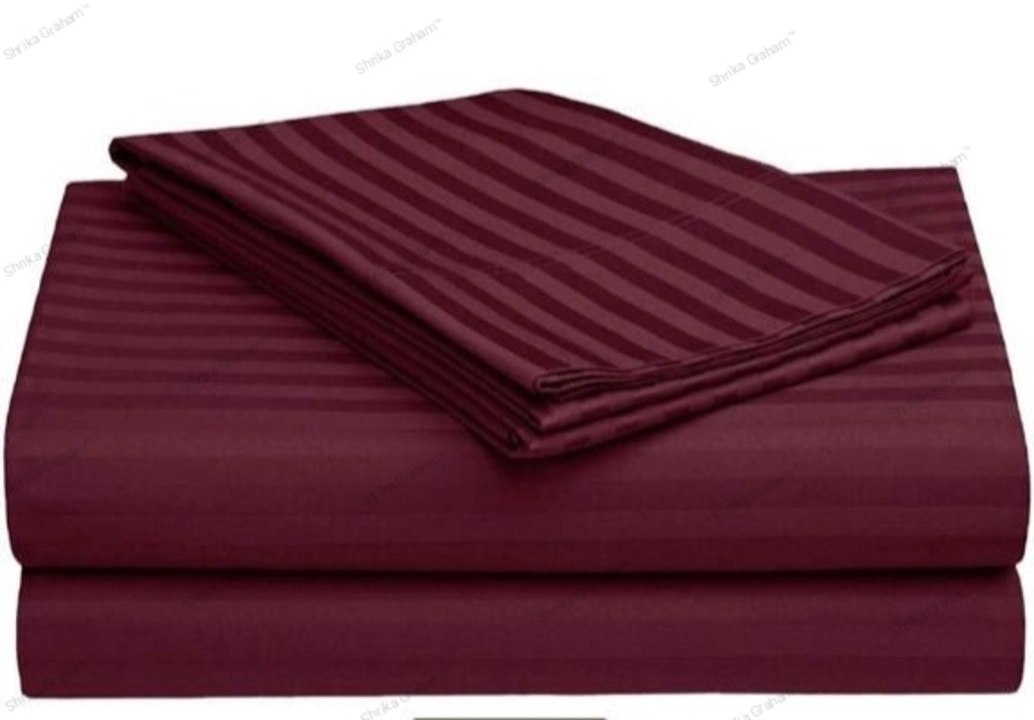 Plain satin stipes bedsheet uploaded by Shyam Sunder & Co. on 12/28/2023