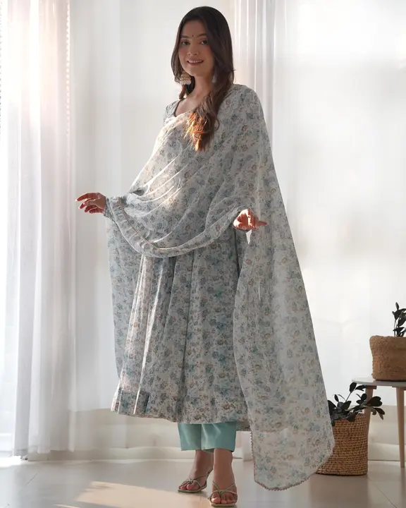 Anarkali gown-dupatta set uploaded by business on 12/28/2023