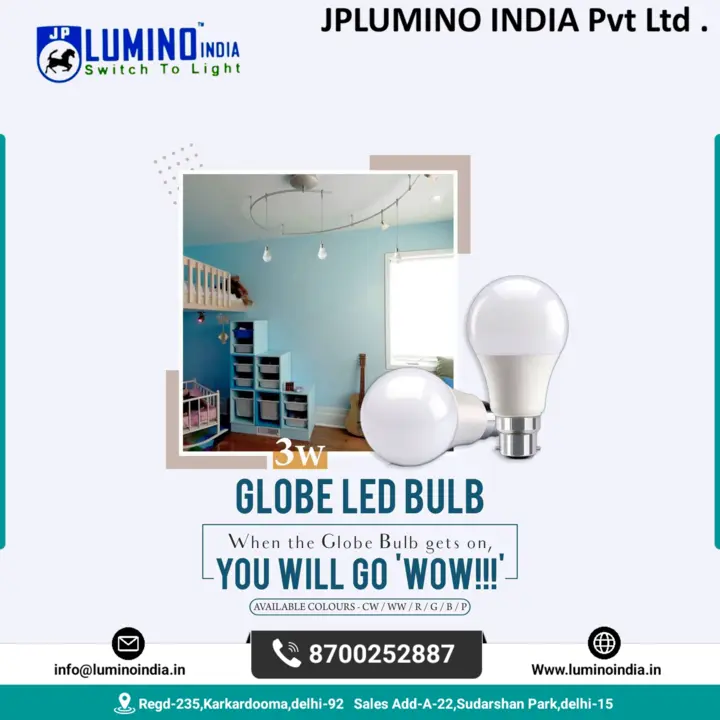 Led bulb 0.5 to 50 w dome bulb uploaded by Jplumino india pvt ltd on 12/28/2023
