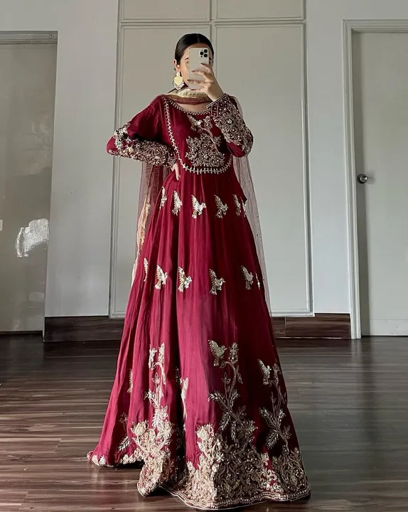 Gown uploaded by Taha fashion from surat on 12/29/2023