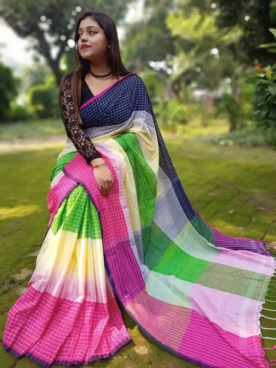 Handloom pure khadi cotton saree  uploaded by Sujata saree cantre on 12/29/2023