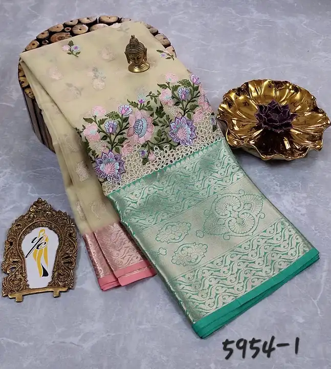 Organza sarees uploaded by business on 12/29/2023