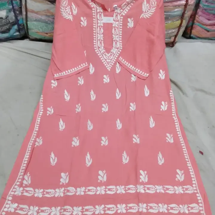 Long kurti MODAAL  uploaded by Lcf crafts (lucknow Chikan factory) on 12/30/2023