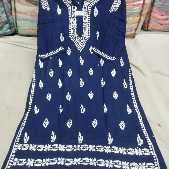 Long kurti MODAAL  uploaded by Lcf crafts (lucknow Chikan factory) on 12/30/2023
