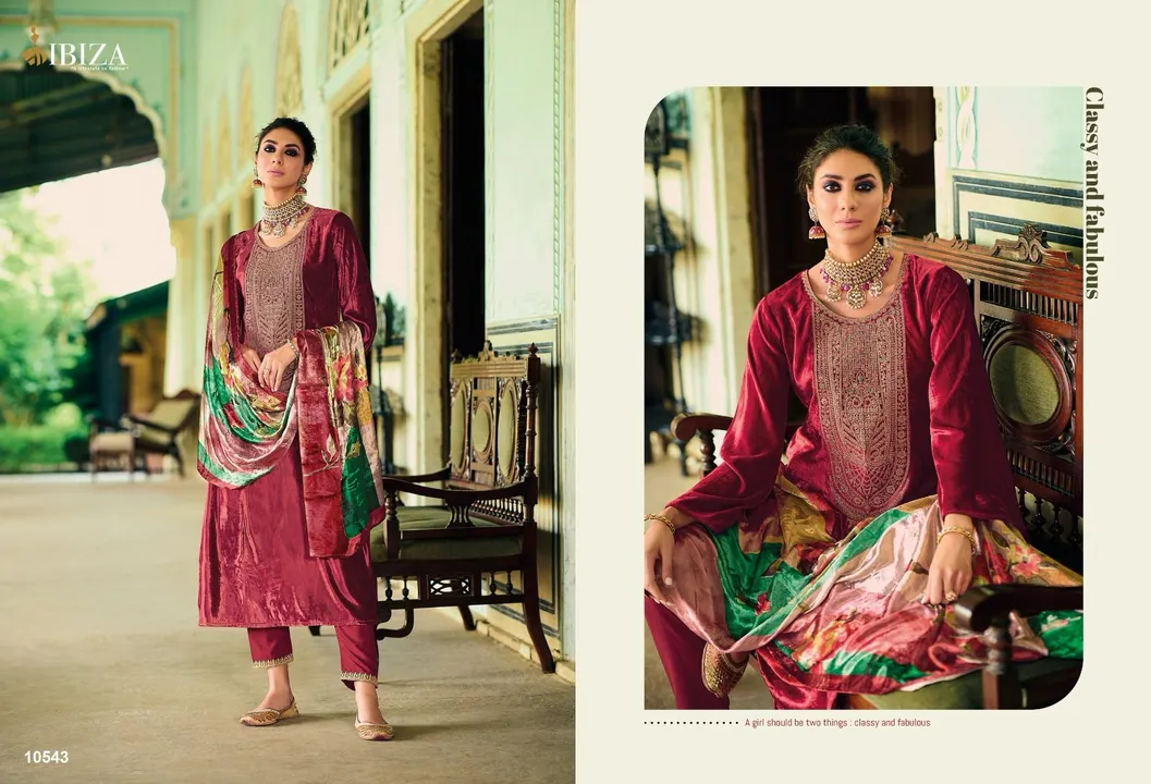 On sale velvet dress material  uploaded by Hari Om Fashion  on 12/30/2023