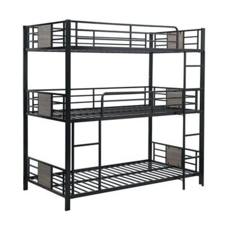 Post image Metal bunk bed 
Size 6x3 ft x16 ft 

Weight 120kg 
Capacity 300kg 
Minimum order 10 pcs 
With