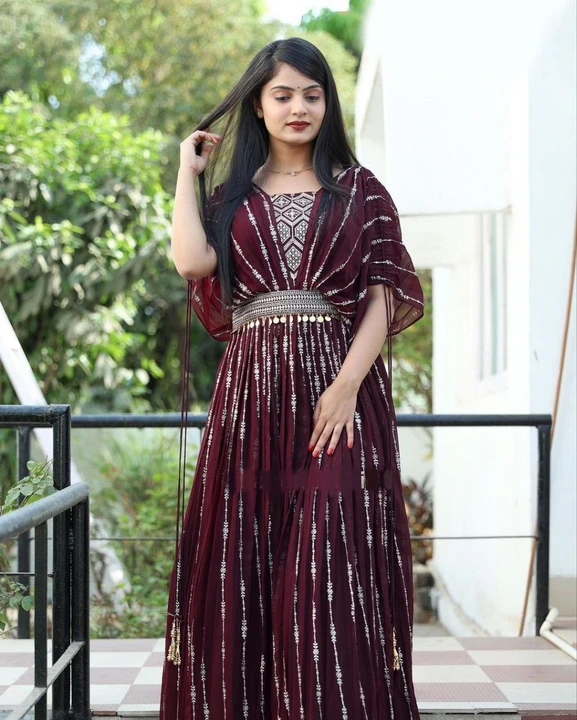 Gown uploaded by Taha fashion from surat on 12/30/2023