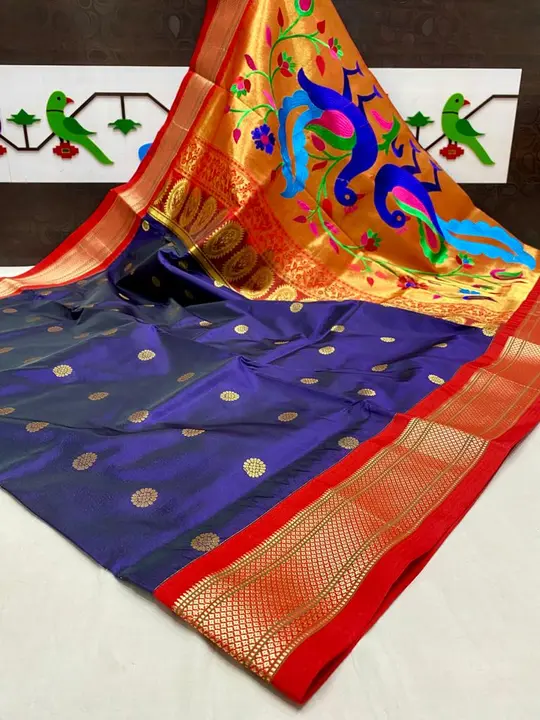 Embroidery work pallu paithani  uploaded by SAMARTH PAITHANI WHAT'S UP 8087211077 on 12/30/2023