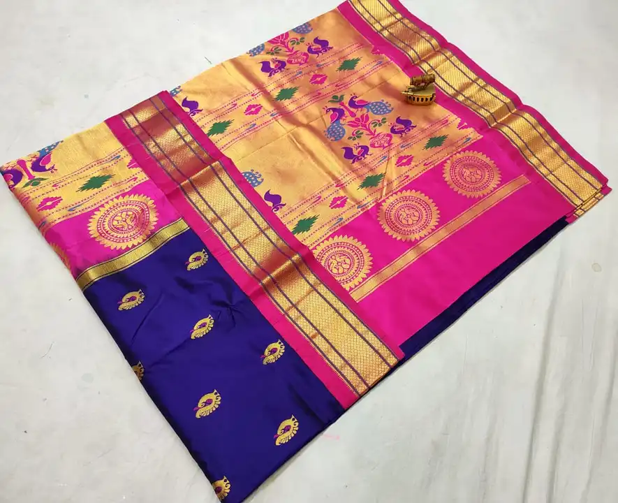 Pure silk handloom Kadiyal paithani  uploaded by business on 12/30/2023