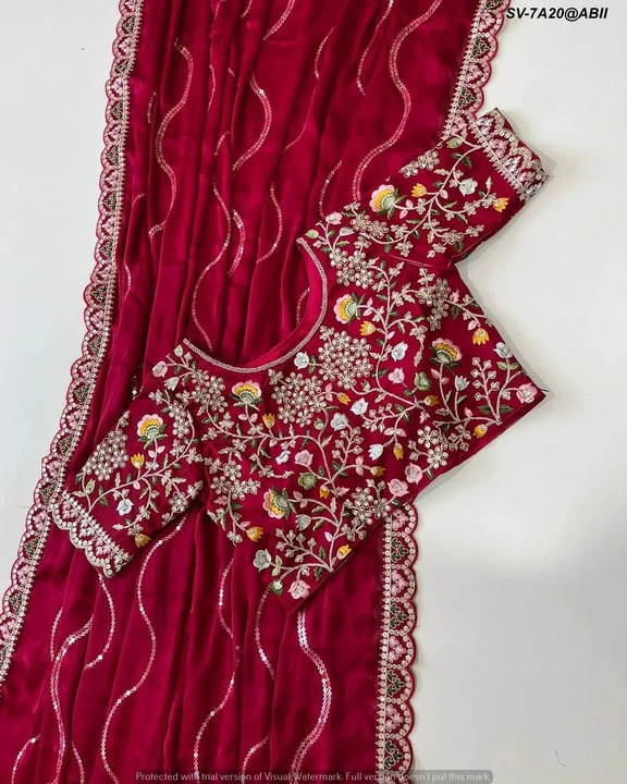 Saree with fully stitched blouse  uploaded by business on 12/30/2023