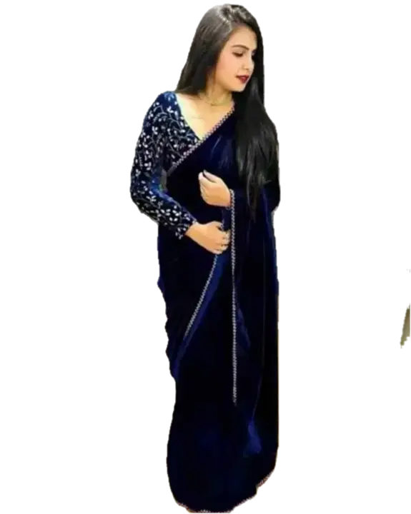 Velvet Saree  uploaded by SN creations on 12/31/2023