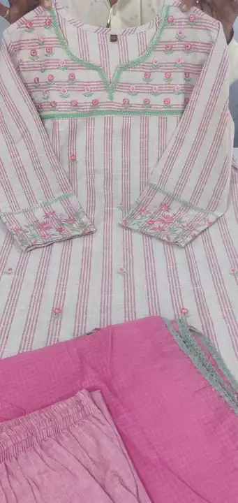 3pc.  Straight kurti+pant+duptta uploaded by business on 1/1/2024