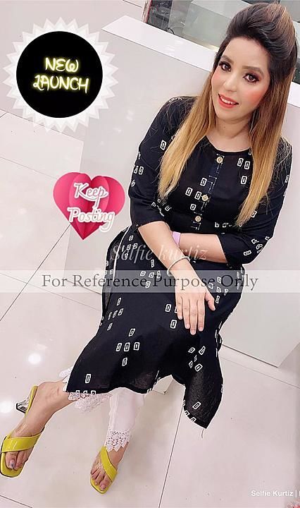 Post image *New launching elegant and versatile 😘😘*

*New Different types of colors*
_*Raksha bandhan Special🎉_*

*Febric Details:-*

Print Cotton flex ferbric 😍
With 14kg reyon plazo 
*Sweety lace 😘on palzo*

Size :-  L (40)
           Xl. (42)
         Xxl. (44)

*Price :-  699*
(8️⃣)
Ready to ship 🚢 
Maltipal pics available