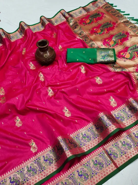 Soft pethani silk saree uploaded by Suyukti Creation on 1/2/2024
