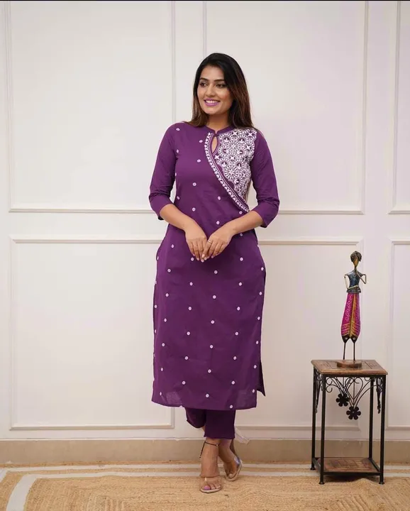Chahat kurti with pant uploaded by business on 1/2/2024