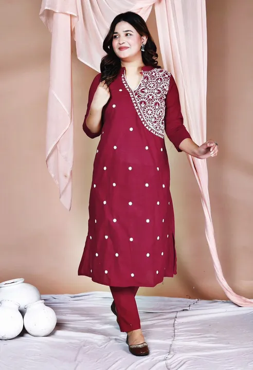 Chahat kurti with pant uploaded by Shree lady fashion - SLF on 1/2/2024