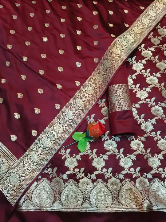 Banarasi pure handloom dress metriyal  uploaded by Bs_textiles7 on 1/2/2024
