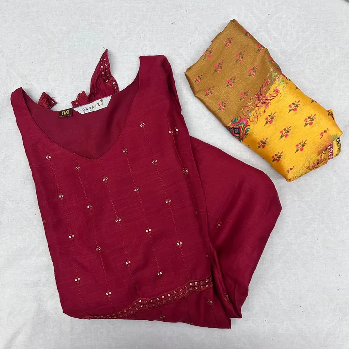 Premium Embroidery Rayon kurta with Dupatta  uploaded by Vihu fashion on 1/3/2024