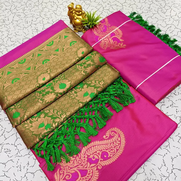 Fancy soft silk with rich meena butta wedding sarees  uploaded by S.S.SAREES on 1/3/2024