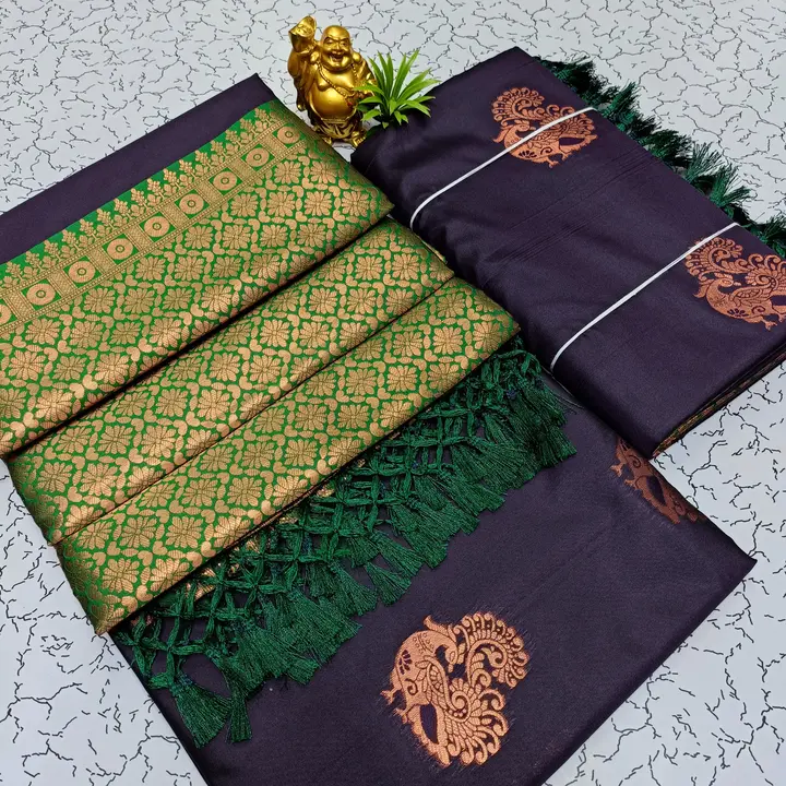 Fancy soft silk with rich meena butta wedding sarees  uploaded by S.S.SAREES on 1/3/2024