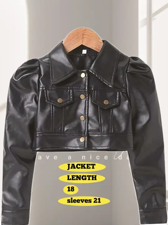 Crop leather jacket  uploaded by business on 1/3/2024