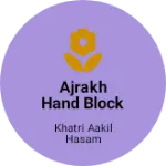 Business logo of Ajrakh hand block print