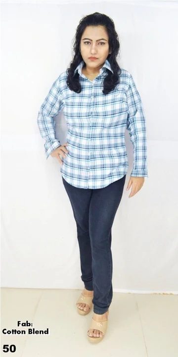 Women Cotton Blend Check Shirts  uploaded by Maambe Wears on 1/3/2024