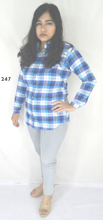 Women Cotton Blend Check Shirts  uploaded by Maambe Wears on 1/3/2024