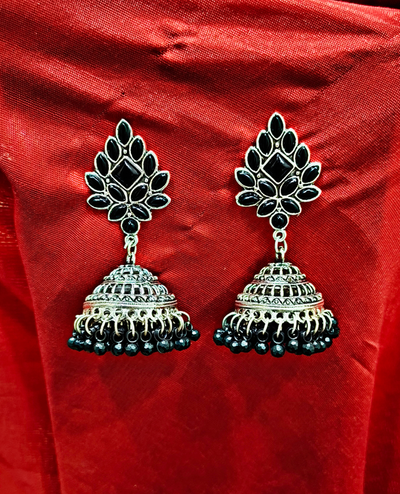 colourful silver oxidised jhumkas uploaded by S R  Jewellery on 1/3/2024