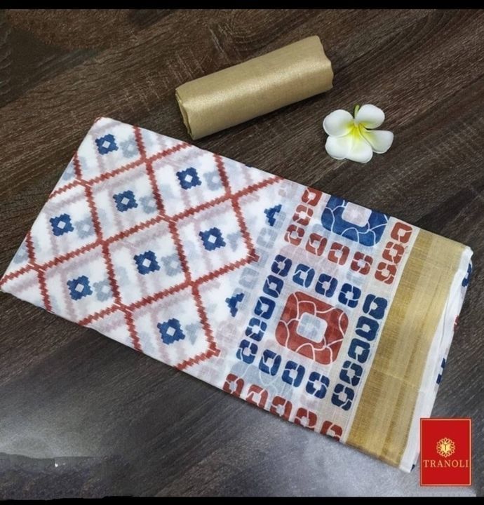 Post image *Tranoli Cotton Printed Saree With Gold Border &amp; Blouse Piece*

 *Size*: 
Free Size(Saree Length - 5.5 metres) 
Free Size(Blouse Length - 0.7 metres) 

 *Color*: White

 *Fabric*: Cotton

 *Type*: Saree with Blouse piece

 *Style*: Printed

 *Design Type*: Other

 *COD Available*

 *Free and Easy Returns*:  Within 7 days of delivery. No questions asked 


⚡⚡ Hurry, 4 units available only 

Hi, check out this product available at best price for you.💰💰 If you want to buy this product, message me